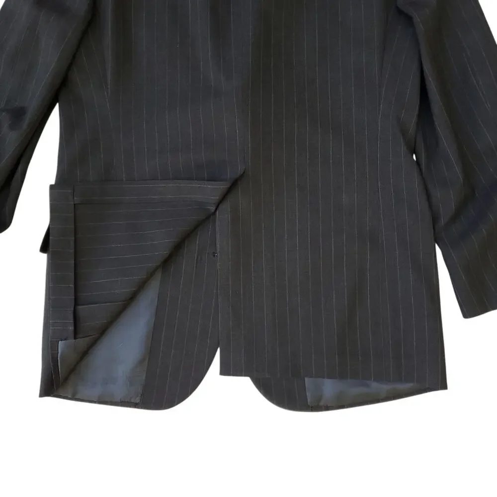 Vintage Brooks Brothers Wool Jacket Blazer Sport Coat Wool Stripe Gentleman 41R